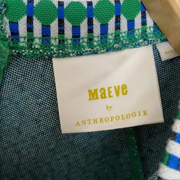 Anthropologie Maeve Dress A-Line Back Zip Sleeveless Jacquard Knit Women Medium - Picture 4 of 16